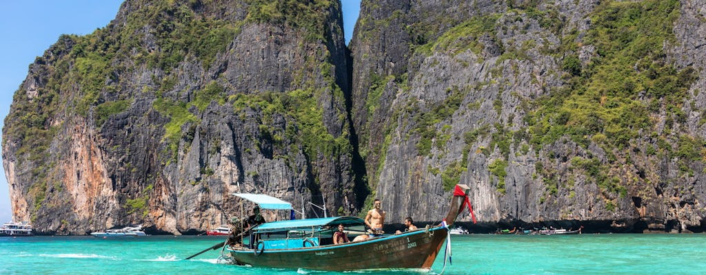 Wyspy Phi Phi łodzią motorową z laguną Pileh