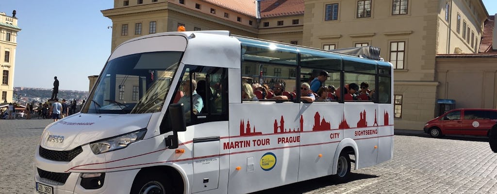 Prague historical city center by bus