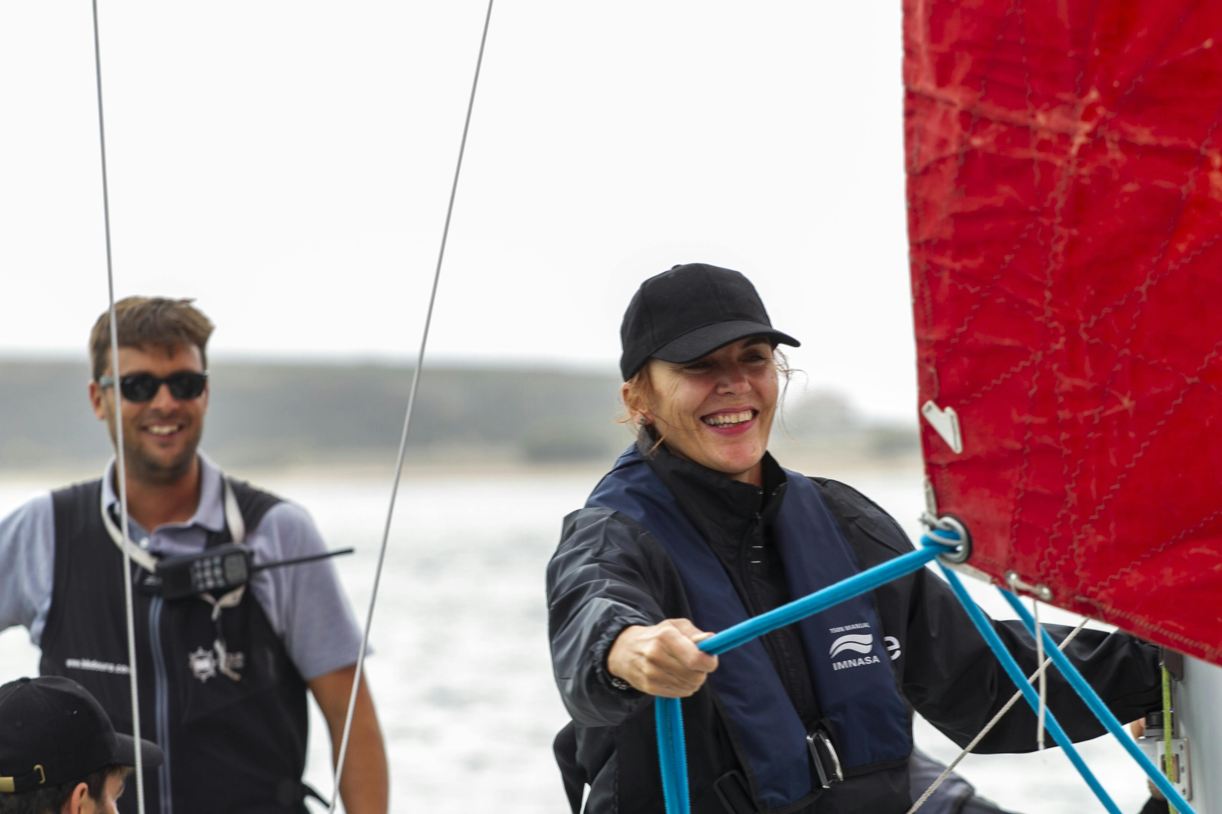 Porto private sailing lesson in a racing boat