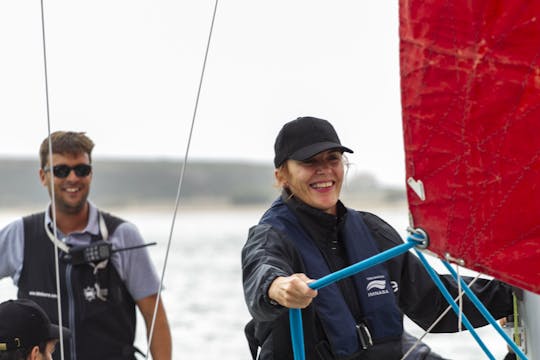 Porto private sailing lesson in a racing boat