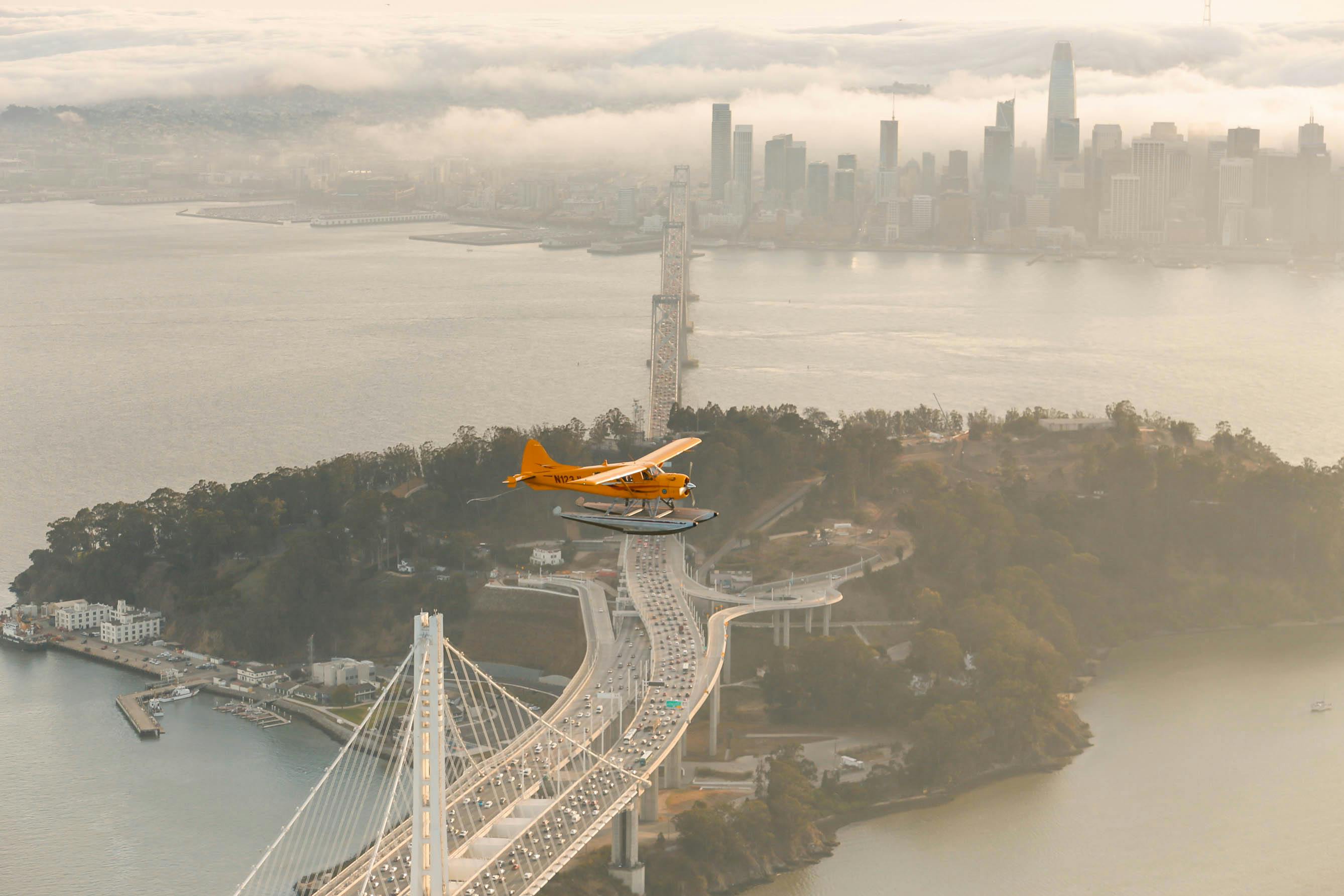San Francisco city sights seaplane tour