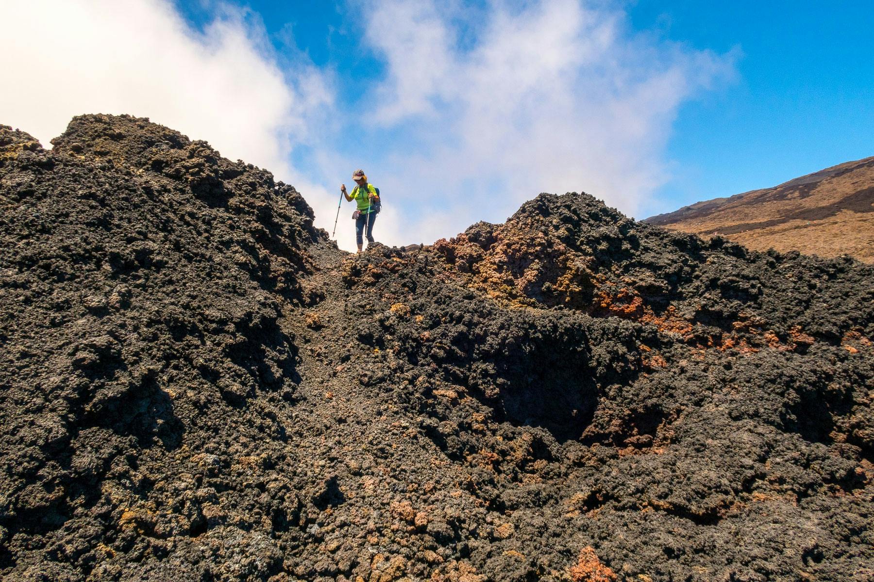Randonnée hors sentiers sur le volcan de la Réunion