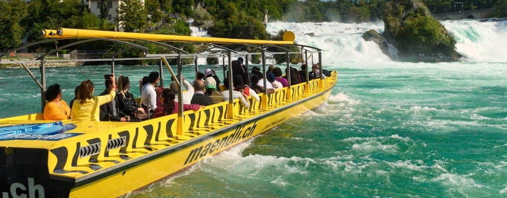 Passeio de barco nas Cataratas do Reno até a rocha do meio