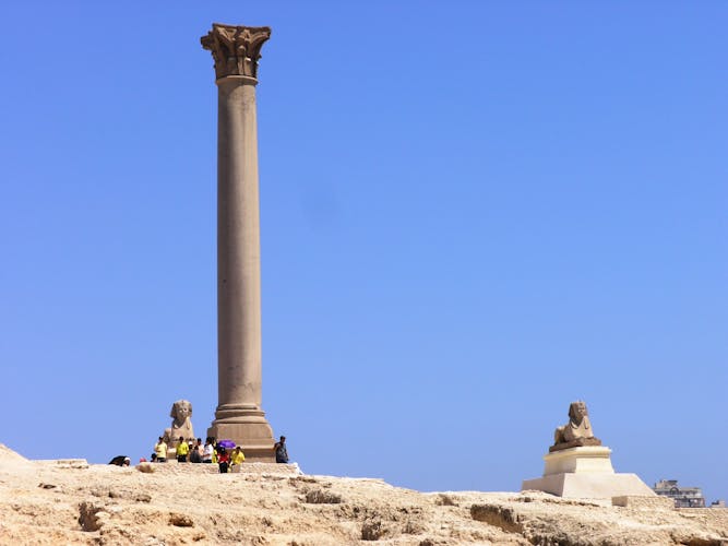 Roman amphitheater, Bombay's pillar, Catacombs from Alexandria