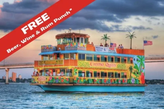 Crociera tropicale a Cleawater Beach a bordo della Calypso Queen con buffet