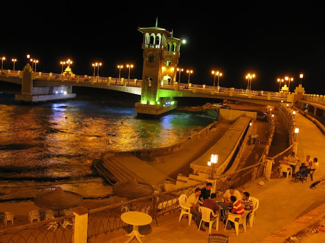 Alexandria night tour with sea food dinner