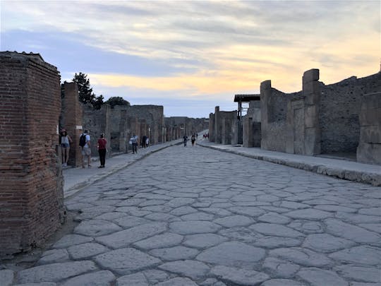 Excursão para grupos pequenos em Pompeia da tarde ao pôr do sol