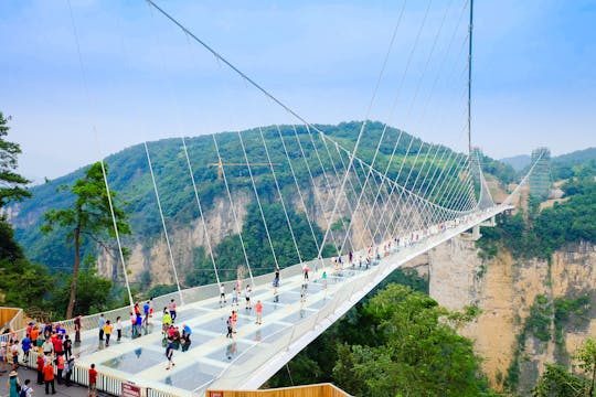 Excursión privada de un día al Gran Cañón de Zhangjiajie, el Puente de Cristal y el Lago Baofeng