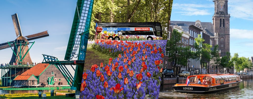 Visita guiada pelo campo, moinhos de vento e Keukenhof