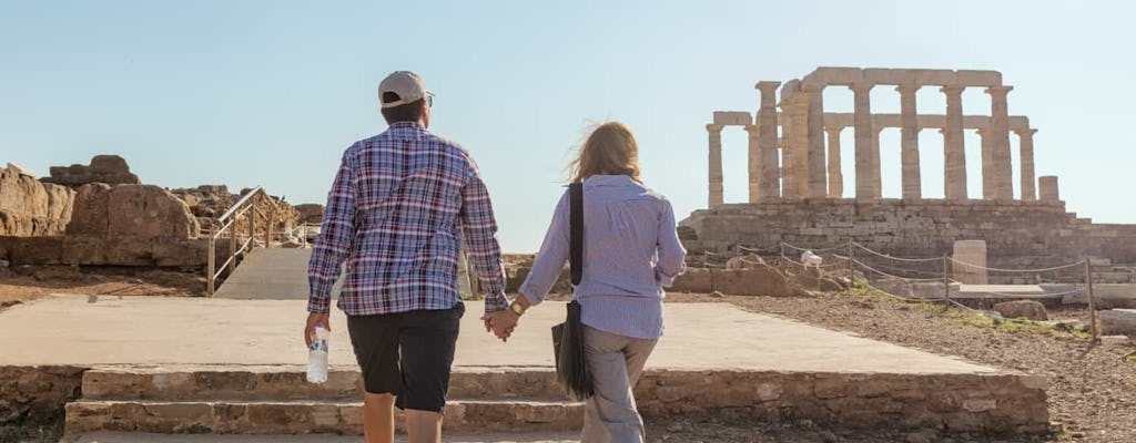 Visite d'une journée complète de la région d'Athènes avec le lac Marathon et les temples