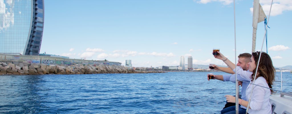 Barco à vela de 2 horas em Barcelona