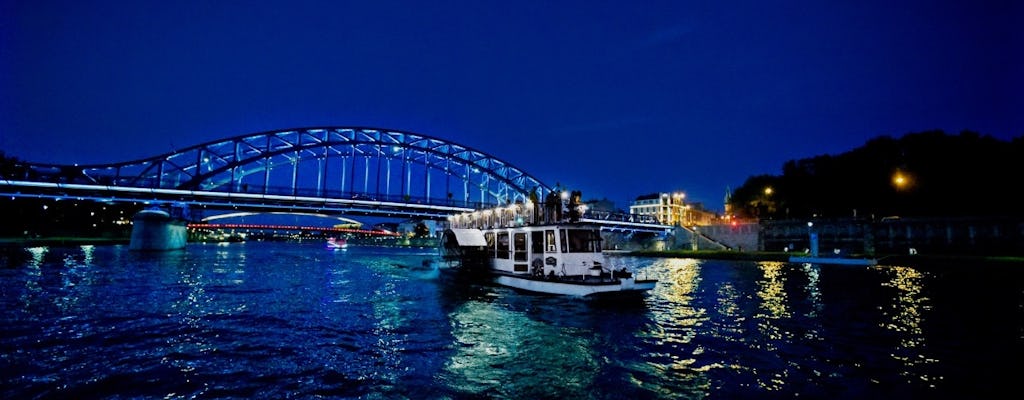 Crucero nocturno en góndola de 1 hora por Cracovia