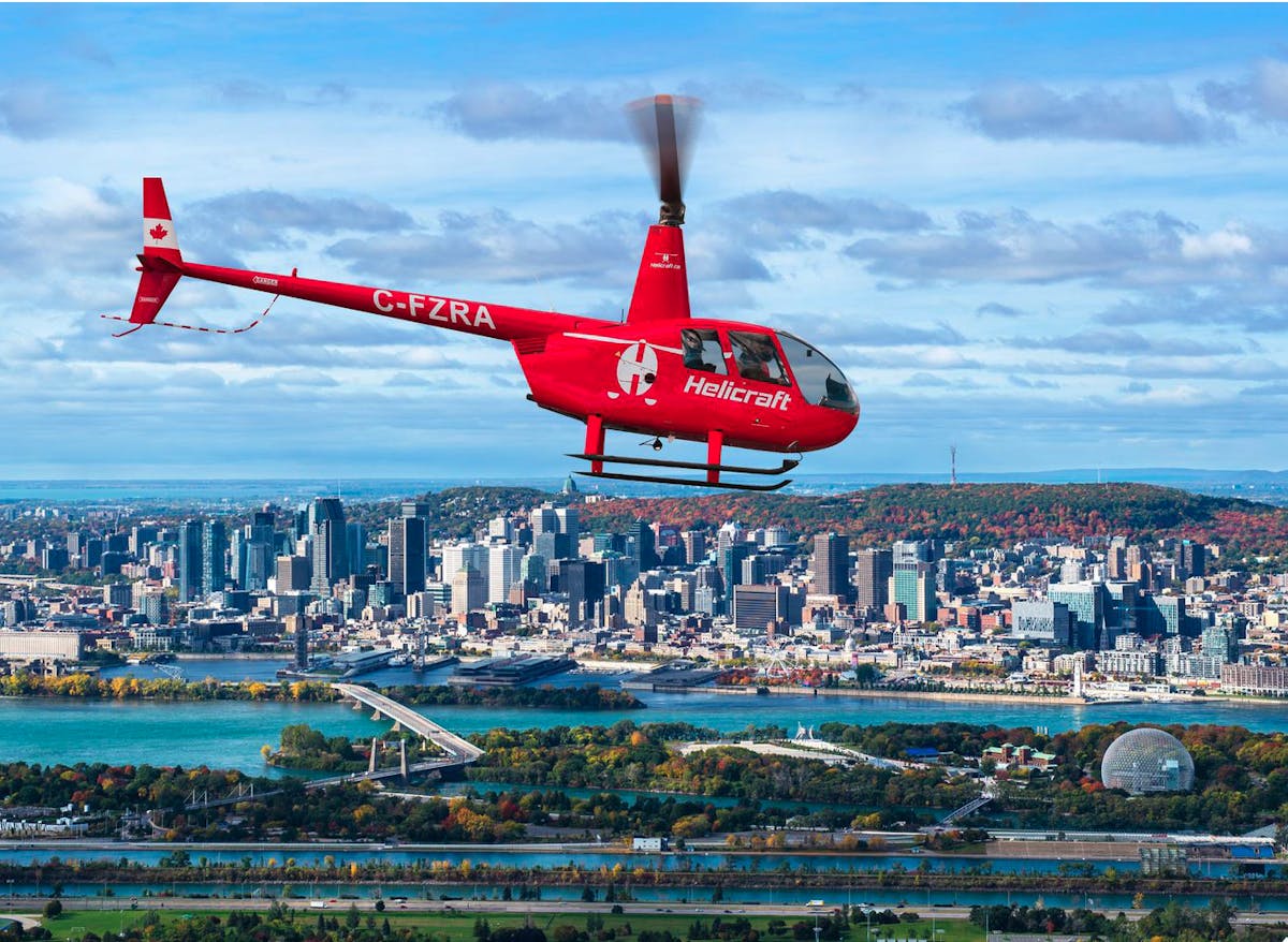 Helikoptervlucht door Montreal