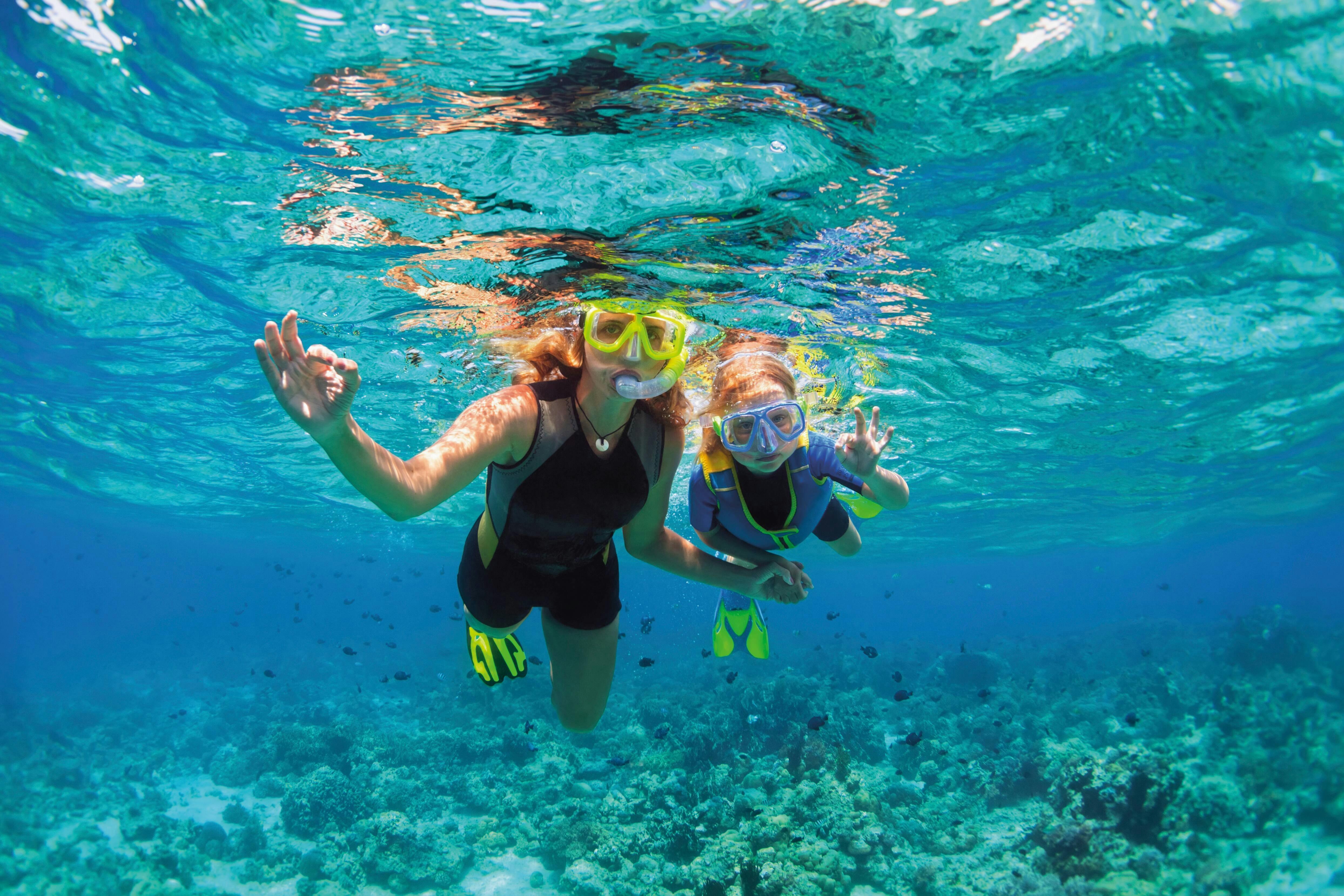 Snorkel en el arrecife de Isla Mujeres en Albatros Beach Club