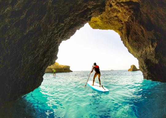 Stand-up paddle-grottentour in Albufeira