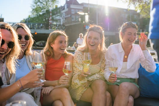 Amsterdam canals evening party cruise with open bar