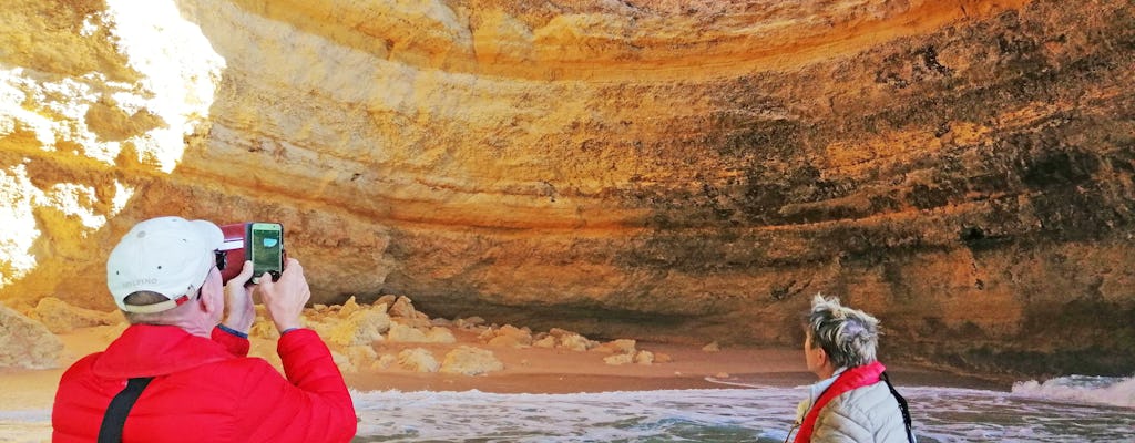 Circuito completo de grutas e barco turístico costeiro a partir de Portimão