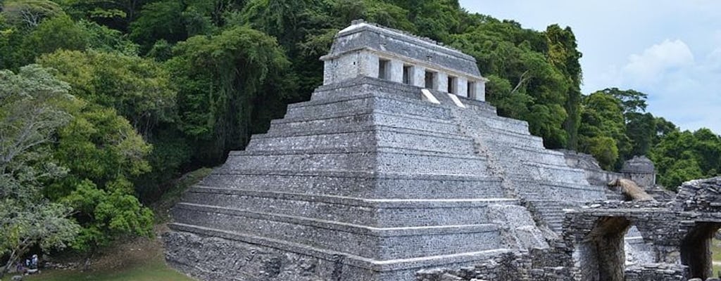 Archäologische Stätte Palenque und ganztägige Tour zu den Dschungelwasserfällen ab Tuxtla Gutiérrez