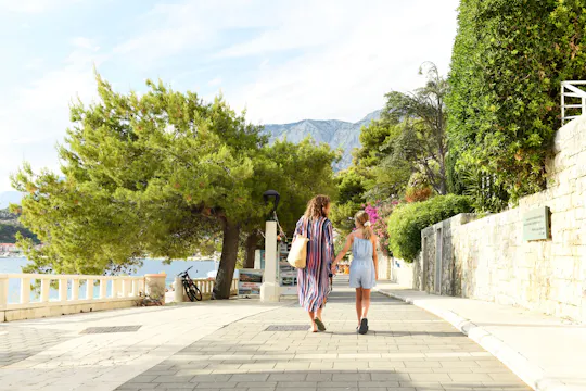 Shuttlebus nach Makarska am Vormittag