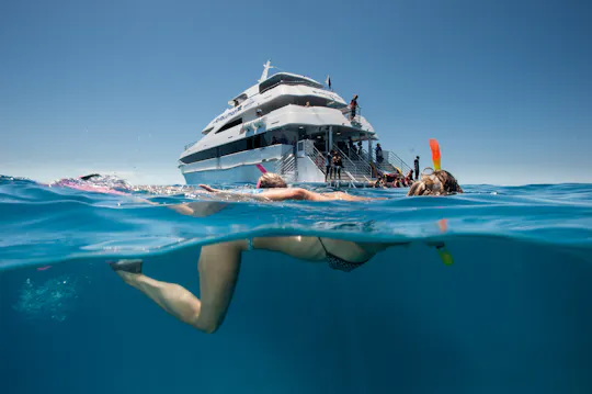 Great Barrier Reef cruise with scenic helicopter flight