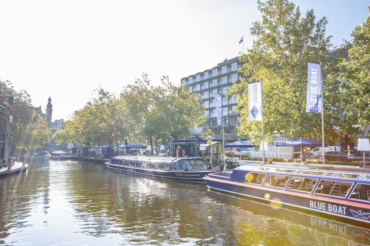 City canal cruise of Amsterdam with snackbox and MOCO Museum ticket