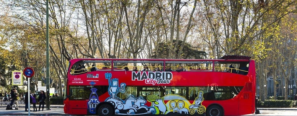 Biglietti dell'autobus hop-on hop-off per il tour della città di Madrid con tour dello stadio Bernabeu