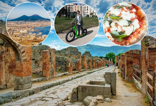 Kick-scooter FAT-modeltour door Napels en geleid bezoek aan de ruïnes van Pompeii