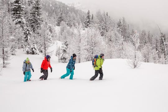 Schneeschuhwanderung im Sunshine Village Ski Resort in Banff