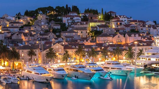 Hvar nightlife private boat tour from Split
