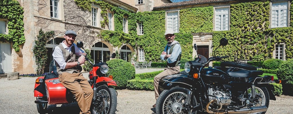 Full day tour of the Bordeaux vineyards in a sidecar