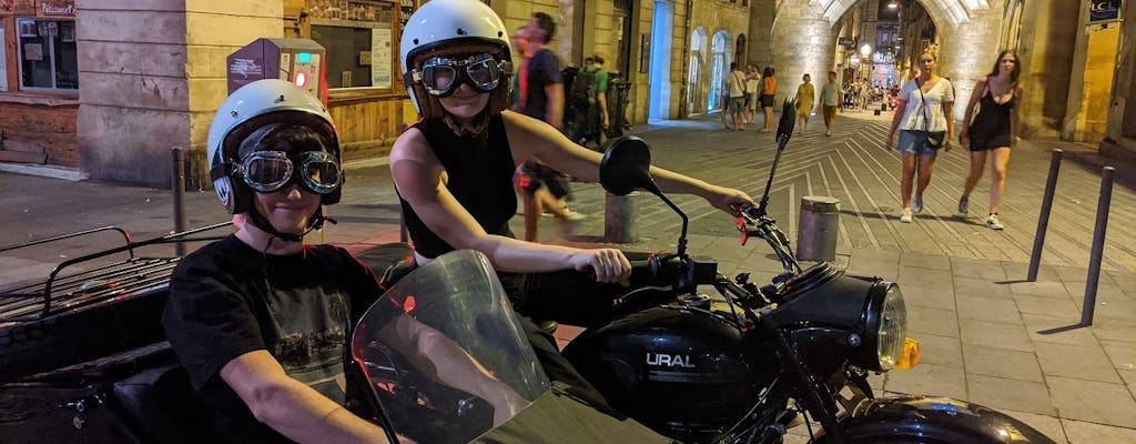 Passeio noturno de sidecar em Bordeaux