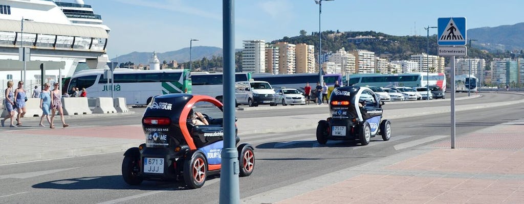 Visite en voiture électrique et promenade guidée à Malaga