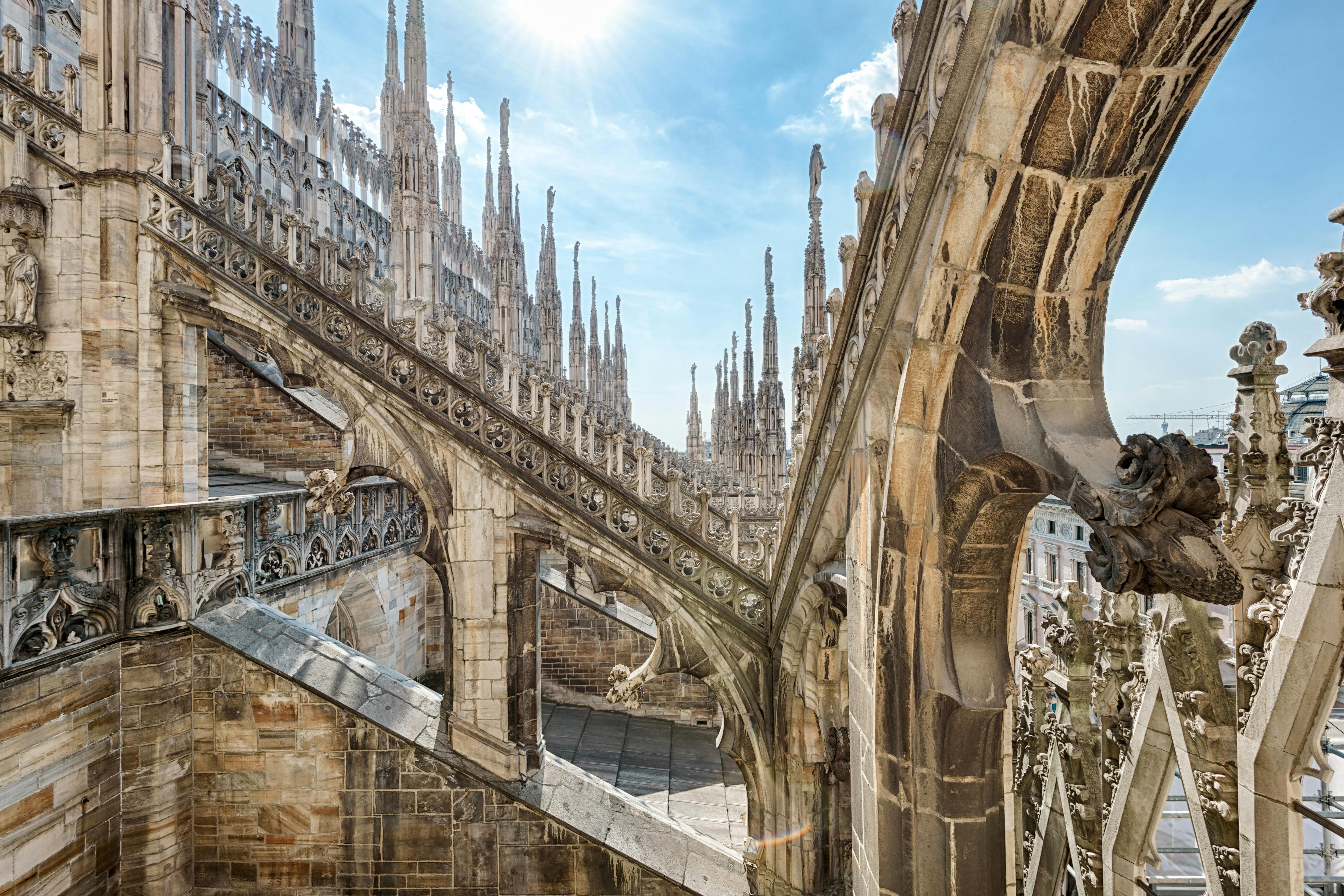 Excursão na cobertura do Duomo de Milão sem filas