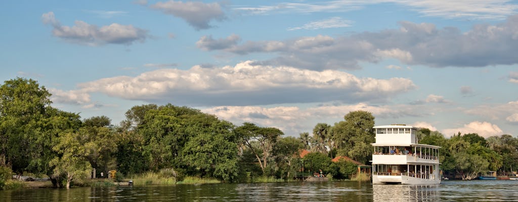 Dinercruise op de Zambezi-rivier vanaf de kant van Zimbabwe