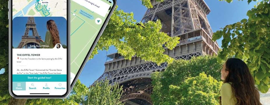 Flyover Paris em Realidade Virtual e passeio a pé com guia de áudio em seu smartphone