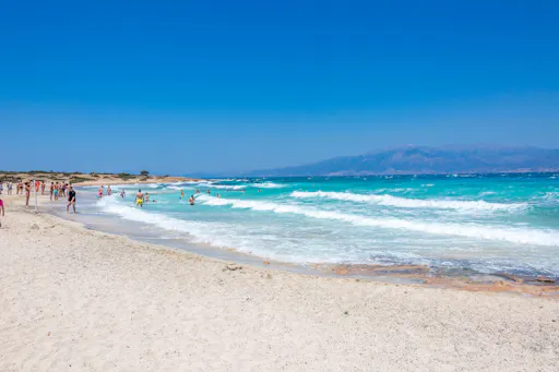 Chrissi Island from Mikri Poli Resort