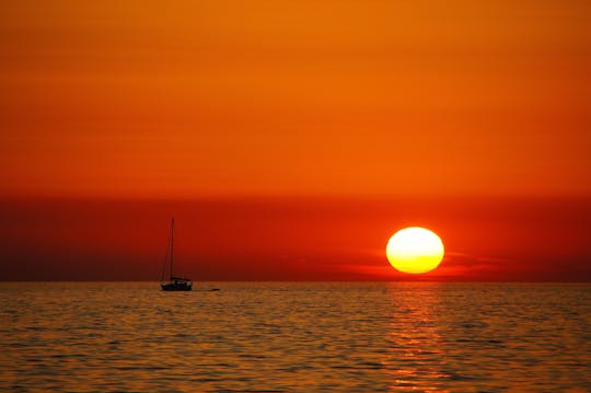Croisière au coucher du soleil avec les dauphins de Medulin sur le bateau Sandra
