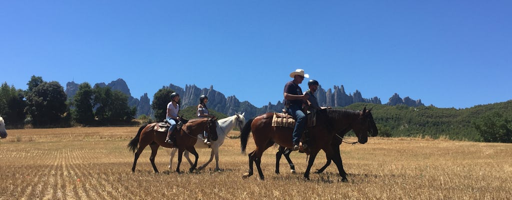 Montserrat hiking and horse riding experience from Barcelona