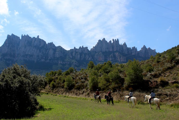 Montserrat hiking and horse riding experience from Barcelona