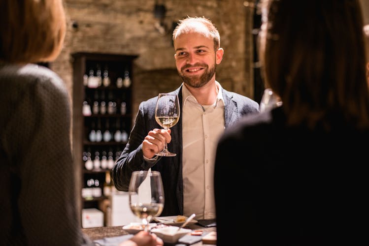 Viennese wine tasting in a roman wine-cellar