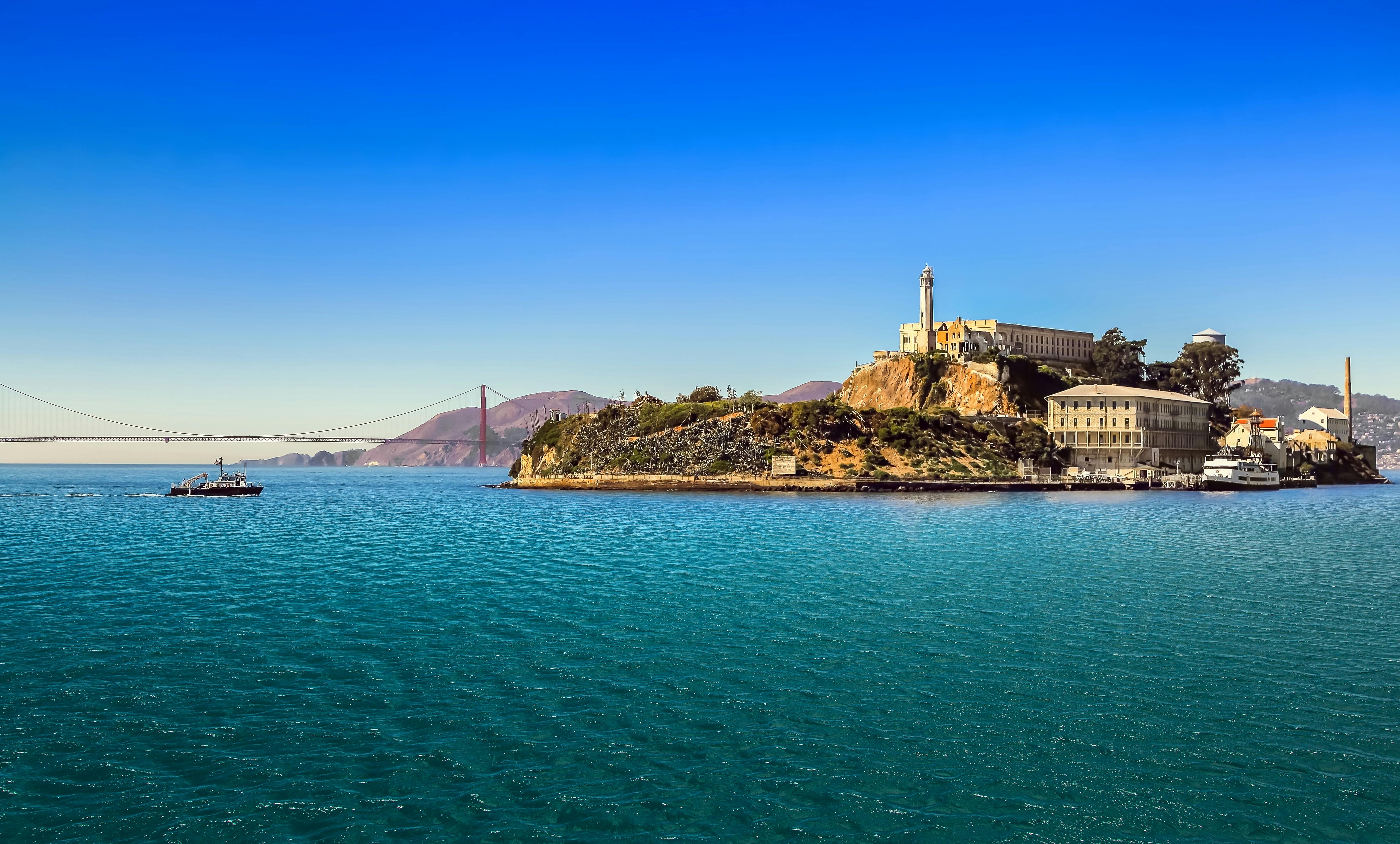 Alcatraz en Golden Gate Bridge-tour per luxe minibus