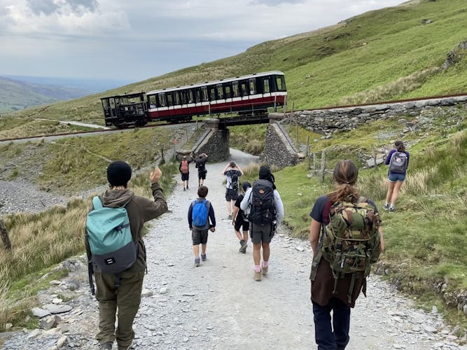 Summit of Snowdon hiking guided tour