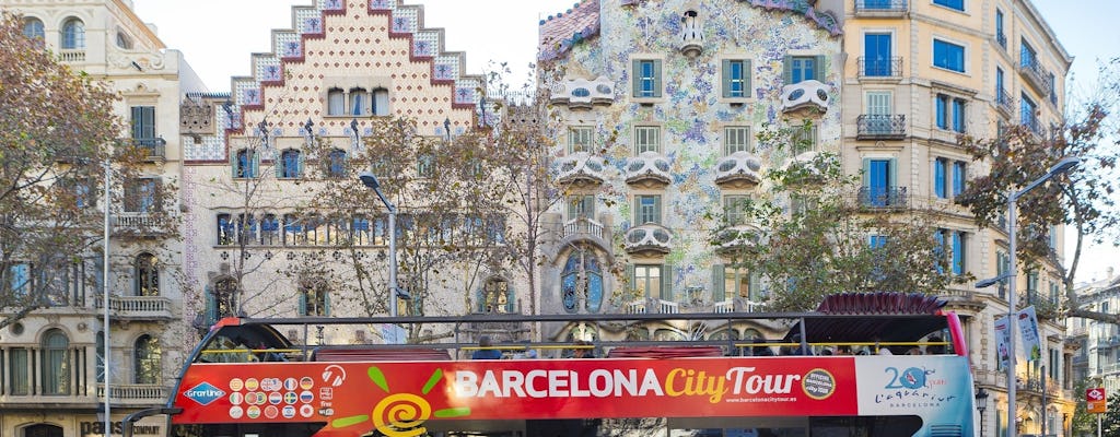 Barcelona hop-on hop-off bus tour with eco catamaran cruise