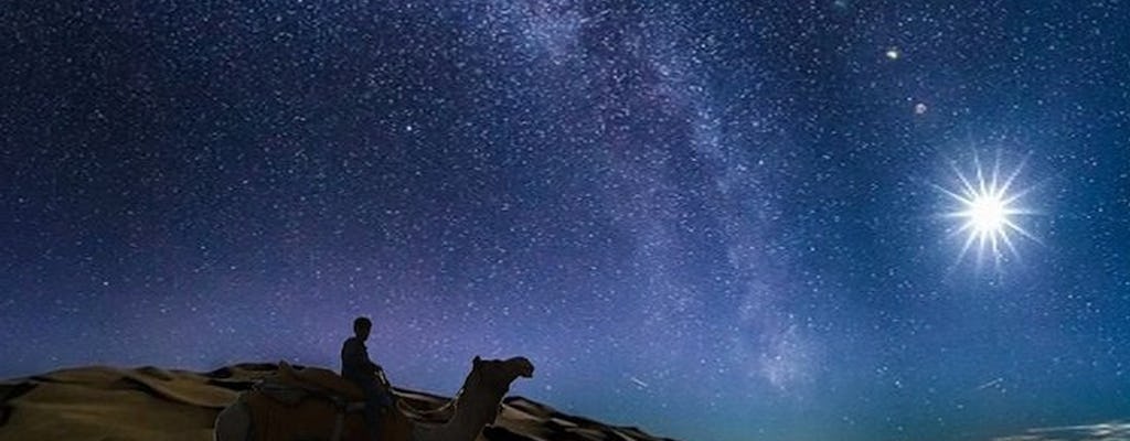 Safari noturno guiado privado no deserto, passeio de camelo e dunas