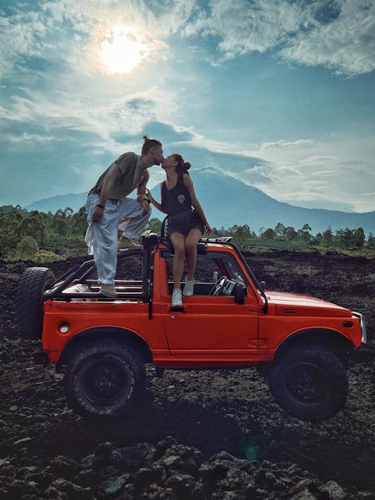 Mt Batur Volcano Jeep sunrise tour with breakfast and waterfall visit