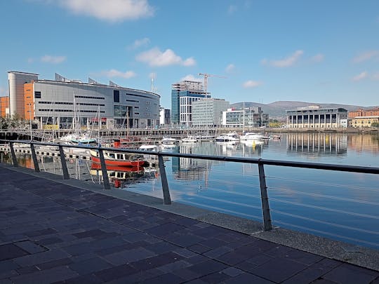 Exploring Belfast's Titanic Quarter on a self-guided audio tour