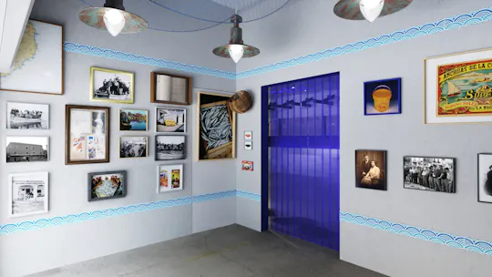 Entrada do museu da fábrica de anchovas com guia de áudio e degustação