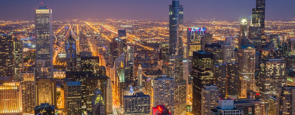 Visita guiada noturna a Chicago com cruzeiro