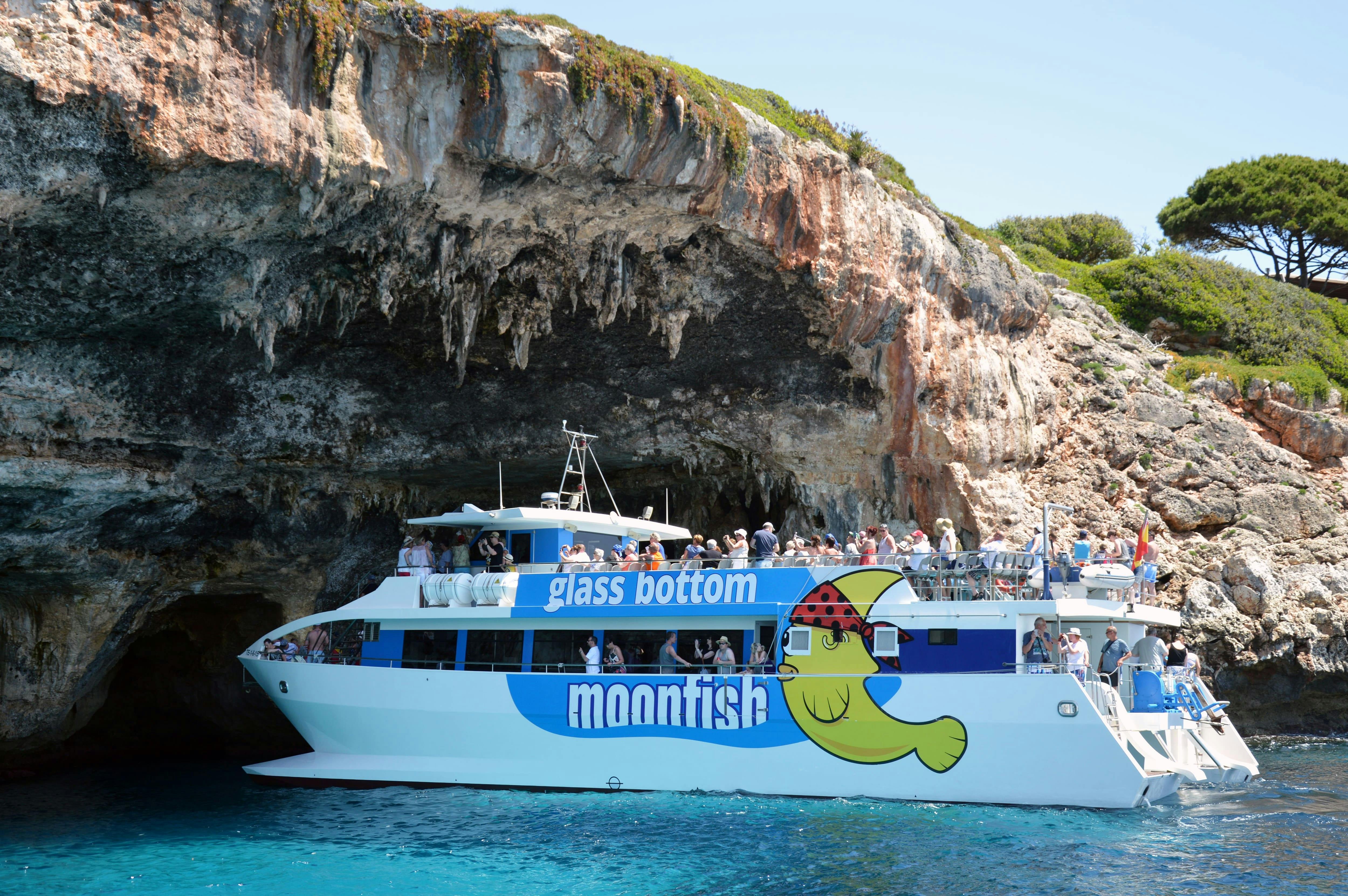 Moonfish Glass-bottom Boat Trip with Cala Varques Swim Stop