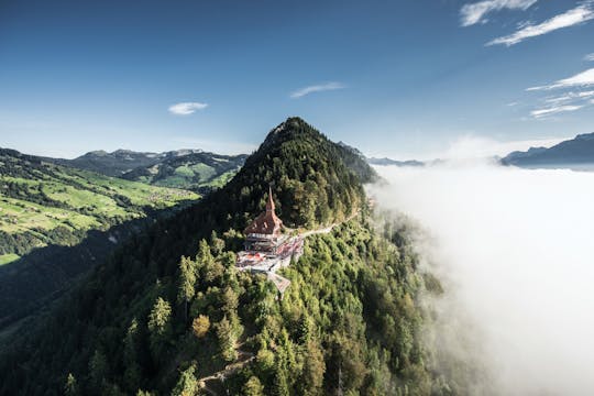 Bezoek aan het uitkijkplatform Harder Kulm met kabelbaanrit vanuit Interlaken